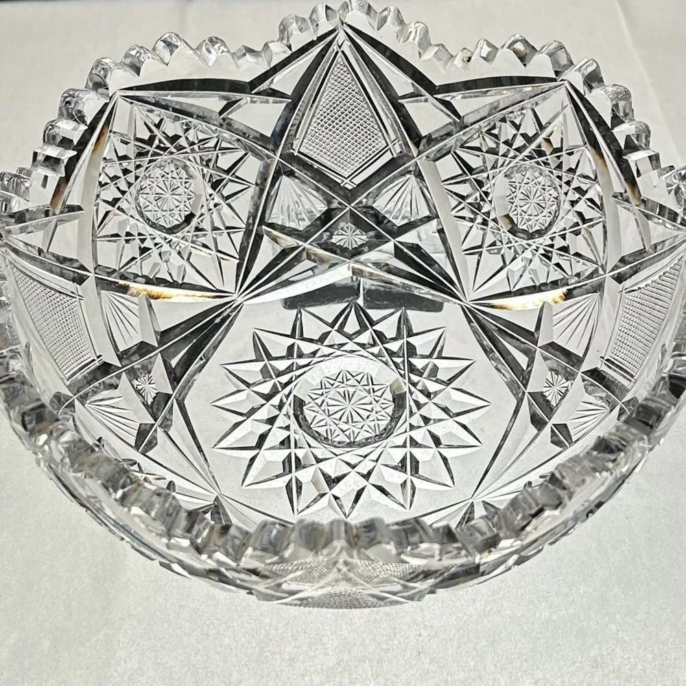 Brilliant Period Cut Glass | 7” Nappy Bowl | Vintage Cut Glass